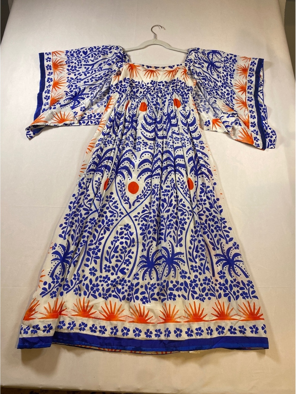 Farm Rio Afternoon Breeze Caftan Midi Dress Size S
